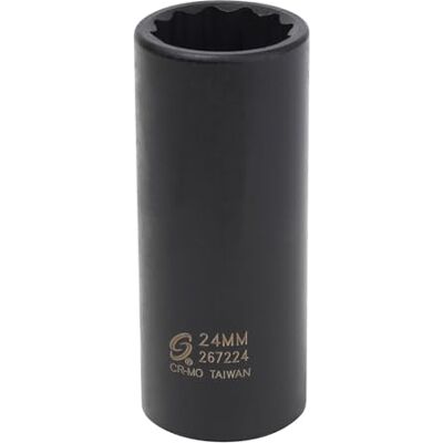Sunex 267224 1/2-calowy napęd 24 mm 12-punktowe gniazdo udarowe Sunex 267224 1/2-calowy napęd 24 mm 12-punktowe gniazdo udarowe