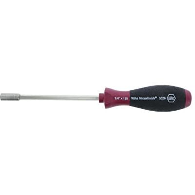 Wiha 52650 bitowy wkrętak do trzymania z uchwytem z mikrowykończenia, magnetyczny, 1/4" x 125 mm Wiha 52650 bitowy wkrętak do trzymania z uchwytem z mikrowykończenia, magnetyczny, 1/4" x 125 mm