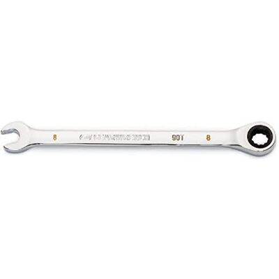 GEARWRENCH 86908 8 mm 4-stopniowy łuk obrotowy, 12-punktowy klucz płasko-oczkowy z grzechotką GEARWRENCH 86908 8 mm 4-stopniowy łuk obrotowy, 12-punktowy klucz płasko-oczkowy z grzechotką