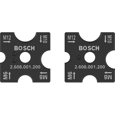 Bosch 2x Zestaw matryc tnących PRO, M6, M8, M10, M12 (do Stal, Stal nierdzewna, 81 x 55 mm,) Bosch 2x Zestaw matryc tnących PRO, M6, M8, M10, M12 (do Stal, Stal nierdzewna, 81 x 55 mm,)