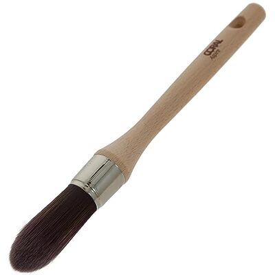 CORAL 33714 Aspire 25 mm okrągła szarfa pędzel profesjonalny mocny spiczasty profil dla szybkiego, dokładnego cięcia detali ultrasmudne wykończenie z emulsją handlową lub błyszczącym uchwytem z drewna CORAL 33714 Aspire 25 mm okrągła szarfa pędzel profesjonalny mocny spiczasty profil dla szybkiego, dokładnego cięcia detali ultrasmudne wykończenie z emulsją handlową lub błyszczącym uchwytem z drewna