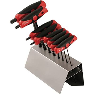 Wiha 33489 metryczny zestaw uchwytów w kształcie litery T, miękki uchwyt, sześciokątny, 8-częściowy Wiha 33489 metryczny zestaw uchwytów w kształcie litery T, miękki uchwyt, sześciokątny, 8-częściowy