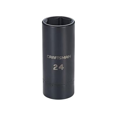 Craftsman Deep Impact Socket, Metric, 1/2-Inch Drive, 24mm (CMMT16086) Craftsman Deep Impact Socket, Metric, 1/2-Inch Drive, 24mm (CMMT16086)