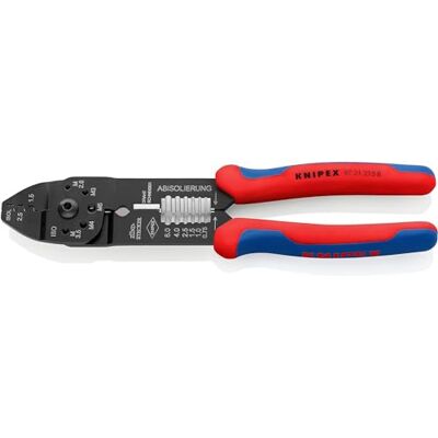 KNIPEX Szczypce do zagniatania lakierowana w kolorze czarnym z osłonkami wielokomponentowymi 230 mm, 97 21 215 B KNIPEX Szczypce do zagniatania lakierowana w kolorze czarnym z osłonkami wielokomponentowymi 230 mm, 97 21 215 B