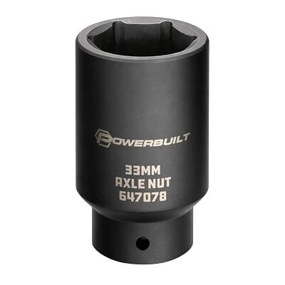 Powerbuilt Napęd 1/5.1 cm 33 mm nasadka nakrętki osi 647078 Powerbuilt Napęd 1/5.1 cm 33 mm nasadka nakrętki osi 647078