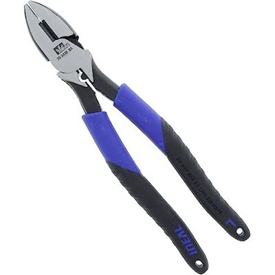 Ideal Industries Smart-Grip szczypce do cięcia bocznego, uchwyty szczypce, długość 23,5 cm, wysoka dźwignia nosa z zaciskaną matą, model: 30-3430 Ideal Industries Smart-Grip szczypce do cięcia bocznego, uchwyty szczypce, długość 23,5 cm, wysoka dźwignia nosa z zaciskaną matą, model: 30-3430