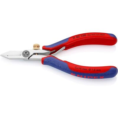 KNIPEX Szczypce precyzyjne do cięcia i ściągania izolacji dla elektroników z osłonkami wielokomponentowymi 140 mm, 11 82 130 KNIPEX Szczypce precyzyjne do cięcia i ściągania izolacji dla elektroników z osłonkami wielokomponentowymi 140 mm, 11 82 130