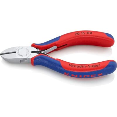 KNIPEX Szczypce tnące boczne chromowany z osłonkami wielokomponentowymi 110 mm, 70 15 110 KNIPEX Szczypce tnące boczne chromowany z osłonkami wielokomponentowymi 110 mm, 70 15 110
