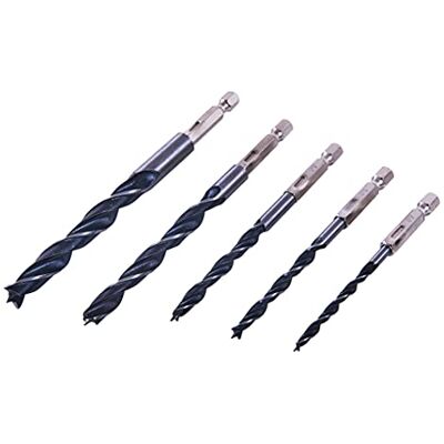 Amtech F1735 5-częściowy zestaw wierteł do drewna z chwytem sześciokątnym Amtech F1735 5-częściowy zestaw wierteł do drewna z chwytem sześciokątnym