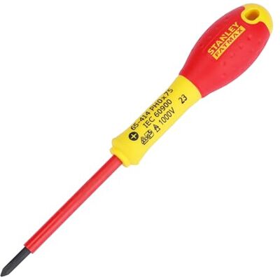 Stanley Fat Max śrubokręt izolowany Ph Ph0X75 mm czerwony i żółty Stanley Fat Max śrubokręt izolowany Ph Ph0X75 mm czerwony i żółty