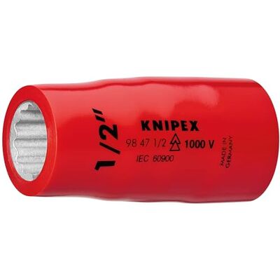 KNIPEX Narzędzia gniazdo sześciokątne, napęd 1/2", napęd 1/2", izolowany 1000 V (98 47 1/2") KNIPEX Narzędzia gniazdo sześciokątne, napęd 1/2", napęd 1/2", izolowany 1000 V (98 47 1/2")