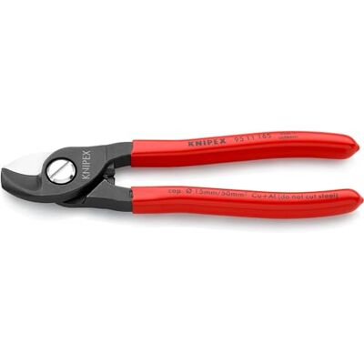 KNIPEX Nożyce do kabli w opakowaniu z zawieszką z tworzywa sztucznego, powlekane 165 mm, 95 11 165 SB KNIPEX Nożyce do kabli w opakowaniu z zawieszką z tworzywa sztucznego, powlekane 165 mm, 95 11 165 SB