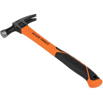 KLEIN TOOLS H80718 Prosty pazur 500 ml młotek z gładką głowicą, antypoślizgowy uchwyt z włókna szklanego z otworem na uwięź, 38 cm KLEIN TOOLS H80718 Prosty pazur 500 ml młotek z gładką głowicą, antypoślizgowy uchwyt z włókna szklanego z otworem na uwięź, 38 cm