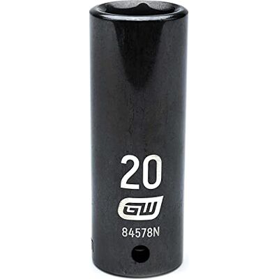 GEARWRENCH 84578N 6-punktowe gniazdo metryczne o głębokim udarze 20 mm, czarne GEARWRENCH 84578N 6-punktowe gniazdo metryczne o głębokim udarze 20 mm, czarne