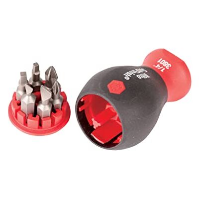 Wiha Wkrętak Stubby 38048 z końcówkami 6 w 1, z wieloma końcówkami Wiha Wkrętak Stubby 38048 z końcówkami 6 w 1, z wieloma końcówkami