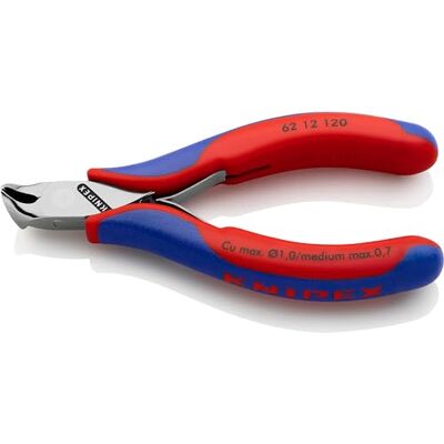 KNIPEX Szczypce tnące kątowe dla elektroników z osłonkami wielokomponentowymi 120 mm, 62 12 120 KNIPEX Szczypce tnące kątowe dla elektroników z osłonkami wielokomponentowymi 120 mm, 62 12 120