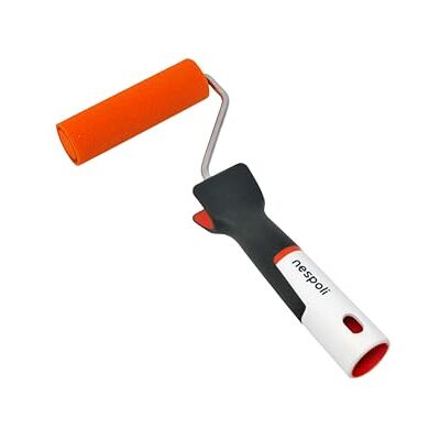 Nespoli Mini wałek malarski Magicfinish Magicfinish, wałek malarski, 11 cm, wałek malarski do malowania przedmiotów i majsterkowania, do emalii wody i rozpuszczalników, ergonomiczny uchwyt Soft Touch Nespoli Mini wałek malarski Magicfinish Magicfinish, wałek malarski, 11 cm, wałek malarski do malowania przedmiotów i majsterkowania, do emalii wody i rozpuszczalników, ergonomiczny uchwyt Soft Touch