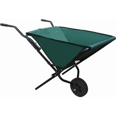 Eifa Składana taczka – składana taczka – wytrzymała rama stalowa – 112 cm x 72 cm x 73 cm – tkanina Oxford 600 D – wózek ogrodowy – możliwość zawieszenia – taczka przesuwna, zielona/czarna Eifa Składana taczka – składana taczka – wytrzymała rama stalowa – 112 cm x 72 cm x 73 cm – tkanina Oxford 600 D – wózek ogrodowy – możliwość zawieszenia – taczka przesuwna, zielona/czarna