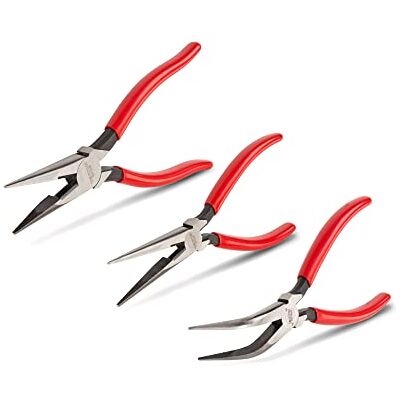 TEKTON Zestaw szczypiec z długim nosem PGF99101, 3-częściowy wygięty TEKTON Zestaw szczypiec z długim nosem PGF99101, 3-częściowy wygięty