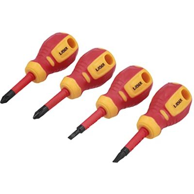 Laser 8491 Slim Stubby Insulated Screwdriver Set 4 szt Laser 8491 Slim Stubby Insulated Screwdriver Set 4 szt