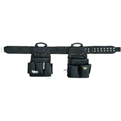 Custom Leathercraft CLC 5609 3-częściowy elektryczny pasek narzędziowy, 20 kieszeni Custom Leathercraft CLC 5609 3-częściowy elektryczny pasek narzędziowy, 20 kieszeni