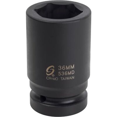 Sunex 536MD 1-calowy napęd głęboki, 6-punktowe metryczne gniazdo udarowe, 36 mm Sunex 536MD 1-calowy napęd głęboki, 6-punktowe metryczne gniazdo udarowe, 36 mm