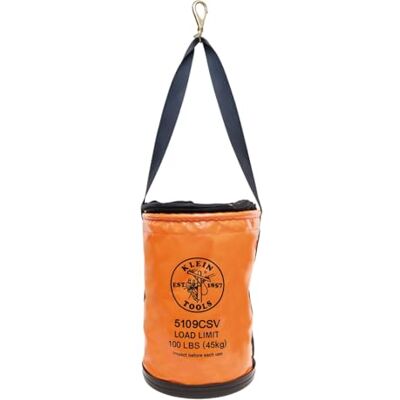 KLEIN TOOLS 5109CSV Wiadro na narzędzia, zamykane od góry, winylowe wiadro liniowe z obrotowym zatrzaskiem i uchwytem sieciowym, pomarańczowe, 30 cm, 45 kg, uchwyt narzędziowy KLEIN TOOLS 5109CSV Wiadro na narzędzia, zamykane od góry, winylowe wiadro liniowe z obrotowym zatrzaskiem i uchwytem sieciowym, pomarańczowe, 30 cm, 45 kg, uchwyt narzędziowy