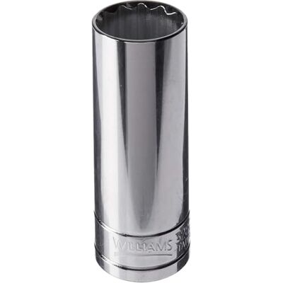 Williams 32825 12-punktowe głębokie gniazdo z 1/", 25 mm Williams 32825 12-punktowe głębokie gniazdo z 1/", 25 mm