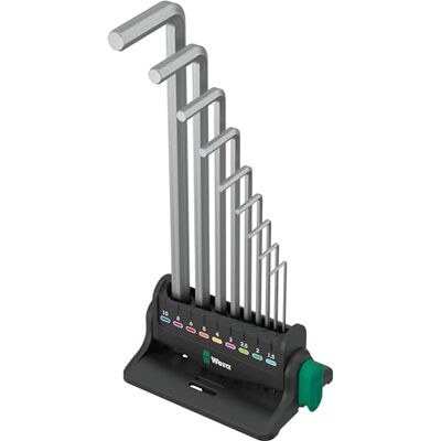 Wera 05022102001 950/9 Hex-Plus 8 zestaw kluczy kątowych, metryczny, chromowany stelaż, 12-częściowy Wera 05022102001 950/9 Hex-Plus 8 zestaw kluczy kątowych, metryczny, chromowany stelaż, 12-częściowy