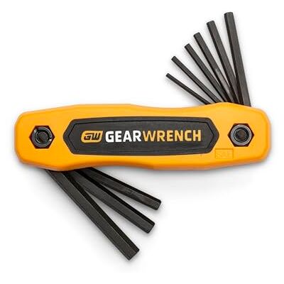GEARWRENCH 9 Piece SAE Folding Hex Key Set 83509 GEARWRENCH 9 Piece SAE Folding Hex Key Set 83509