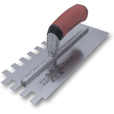 Marshalltown Kielnia ząbkowana , U-6x13x6 mm, zakrzywiony uchwyt Durasoft, stal, wymiary: 279x114 mm Marshalltown Kielnia ząbkowana , U-6x13x6 mm, zakrzywiony uchwyt Durasoft, stal, wymiary: 279x114 mm