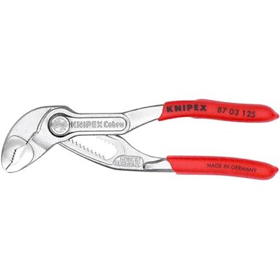 KNIPEX Tools Cobra Water Pump Pliers, Chrome (8703125) KNIPEX Tools Cobra Water Pump Pliers, Chrome (8703125)
