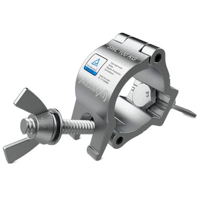 Audibax ACP-4852100S Zacisk montażowy o średnicy od 48 do 52 mm Hak mocujący o maksymalnym obciążeniu 100 kg Zacisk do oświetlenia scenicznego zacisk do ruchomego mocowania głowicy Audibax ACP-4852100S Zacisk montażowy o średnicy od 48 do 52 mm Hak mocujący o maksymalnym obciążeniu 100 kg Zacisk do oświetlenia scenicznego zacisk do ruchomego mocowania głowicy