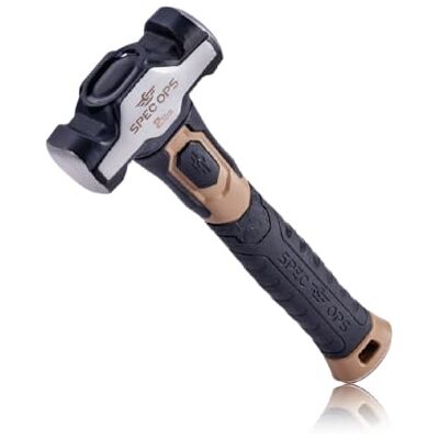 Spec Ops Tools Młot kowalski 0,9 kg z dwumateriałowym uchwytem pochłaniającym wstrząsy i tłumiącym drgania, 2% dochodu przekazywane na wsparcie weteranów, czarno-beżowy Spec Ops Tools Młot kowalski 0,9 kg z dwumateriałowym uchwytem pochłaniającym wstrząsy i tłumiącym drgania, 2% dochodu przekazywane na wsparcie weteranów, czarno-beżowy