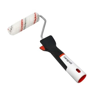 Nespoli Mini wałek malarski, 11 cm, z powłoką teflonową, do gładkich powierzchni i płyt gipsowo-kartonowych, wałek malarski i mocowanie do ścian wewnętrznych z ergonomicznym uchwytem Soft Touch Nespoli Mini wałek malarski, 11 cm, z powłoką teflonową, do gładkich powierzchni i płyt gipsowo-kartonowych, wałek malarski i mocowanie do ścian wewnętrznych z ergonomicznym uchwytem Soft Touch