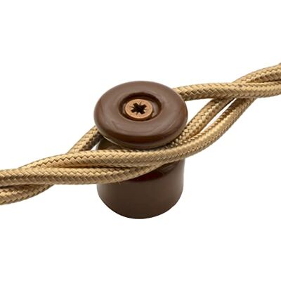 AMARCORDS Czop kablowy ze śrubami i kołkami. 10 surowych izolatorów porcelanowych BROWN do montażu kabli oplotowych ściennych. AMARCORDS Czop kablowy ze śrubami i kołkami. 10 surowych izolatorów porcelanowych BROWN do montażu kabli oplotowych ściennych.