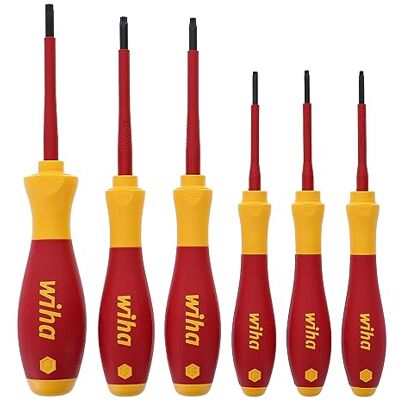 Wiha 32590 Zestaw wkrętaków Torx z uchwytem SoftFinish, 1000 V, 6 sztuk Wiha 32590 Zestaw wkrętaków Torx z uchwytem SoftFinish, 1000 V, 6 sztuk