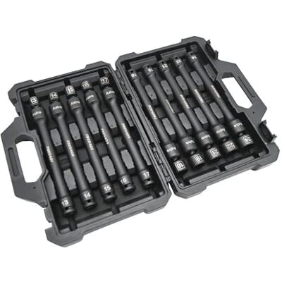 Astro Tools 78254 10 szt. napęd 1/5.1 cm 6Pt bezpinowy uniwersalny zestaw nasadek przedłużających moment obrotowy metryczny Astro Tools 78254 10 szt. napęd 1/5.1 cm 6Pt bezpinowy uniwersalny zestaw nasadek przedłużających moment obrotowy metryczny