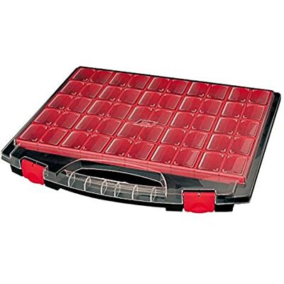 Silverline Tayg - Plastikowe pudełko na przechowywanie - 430x370x55mm - 50 Wyjmowane przegródki Silverline Tayg - Plastikowe pudełko na przechowywanie - 430x370x55mm - 50 Wyjmowane przegródki