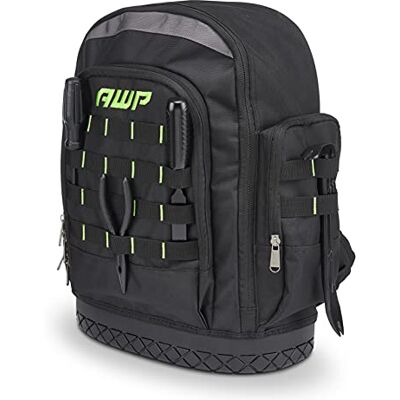AWP Extreme 1L-22419-2 Plecak narzędziowy z wytrzymałego poliestru, z wodoodpornym, formowanym spodem, wyściełanymi paskami na ramiona i pasem biodrowym, z 23 kieszeniami na narzędzia AWP Extreme 1L-22419-2 Plecak narzędziowy z wytrzymałego poliestru, z wodoodpornym, formowanym spodem, wyściełanymi paskami na ramiona i pasem biodrowym, z 23 kieszeniami na narzędzia