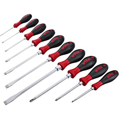 Wiha 53099 10-częściowy zestaw wkrętaków z rowkami i krzyżakami Softfinish X Heavy Duty Wiha 53099 10-częściowy zestaw wkrętaków z rowkami i krzyżakami Softfinish X Heavy Duty