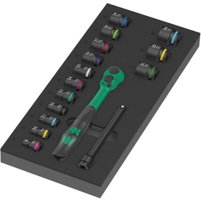 Wera 9724 8010 B Zyklop Comfort zestaw 1, 3/8", 16 sztuk Wera 9724 8010 B Zyklop Comfort zestaw 1, 3/8", 16 sztuk