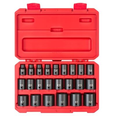 TEKTON 6-punktowy zestaw nasadek udarowych 1/2 cala, 23-częściowy (10-32 mm) SID92322 TEKTON 6-punktowy zestaw nasadek udarowych 1/2 cala, 23-częściowy (10-32 mm) SID92322