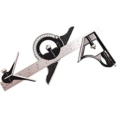 Amtech P4010 300 mm (12") kombinowany kwadrat i kątomierz Amtech P4010 300 mm (12") kombinowany kwadrat i kątomierz