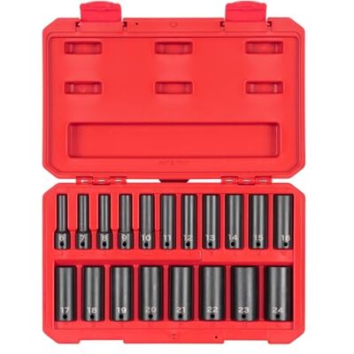 TEKTON 12-punktowy zestaw nasadek udarowych 3/8 cala, 19-częściowy (6-24 mm) SID91307 TEKTON 12-punktowy zestaw nasadek udarowych 3/8 cala, 19-częściowy (6-24 mm) SID91307
