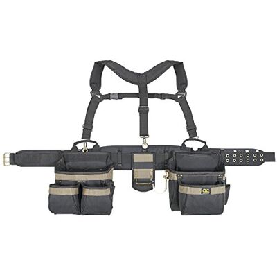 Custom Leathercraft 6714 31 kieszeni, wytrzymałe oprawki, 5-częściowy system pasków narzędziowych Comfortlift Combo firmy Custom Leathercraft 6714 31 kieszeni, wytrzymałe oprawki, 5-częściowy system pasków narzędziowych Comfortlift Combo firmy