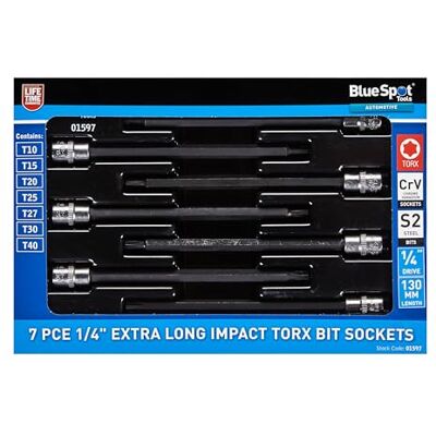 Bluespot - 01597 - 1/4" drive - Zestaw nasadek torx Bluespot - 01597 - 1/4" drive - Zestaw nasadek torx