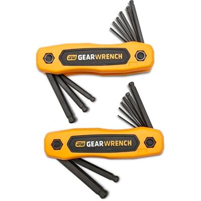 GEARWRENCH 83511 SAE/metryczny zestaw kluczy sześciokątnych, 17-częściowy zestaw kluczy ze stali stopowej GEARWRENCH 83511 SAE/metryczny zestaw kluczy sześciokątnych, 17-częściowy zestaw kluczy ze stali stopowej