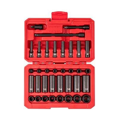 TEKTON 1/4 cala 12-punktowy zestaw nasadek udarowych z etui, 35-częściowy (4-17 mm) SID90405 TEKTON 1/4 cala 12-punktowy zestaw nasadek udarowych z etui, 35-częściowy (4-17 mm) SID90405
