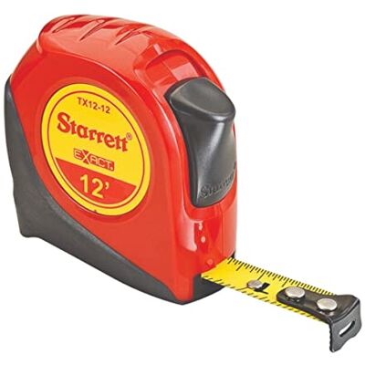 Starrett Dokładna KTX12-12-N plastikowa obudowa ABS czerwona miarka kieszonkowa taśma, angielski styl ukończenia szkoły, długość 30 cm, szerokość 0,5, 0,0625 przedział podziałki według Starrett Dokładna KTX12-12-N plastikowa obudowa ABS czerwona miarka kieszonkowa taśma, angielski styl ukończenia szkoły, długość 30 cm, szerokość 0,5, 0,0625 przedział podziałki według